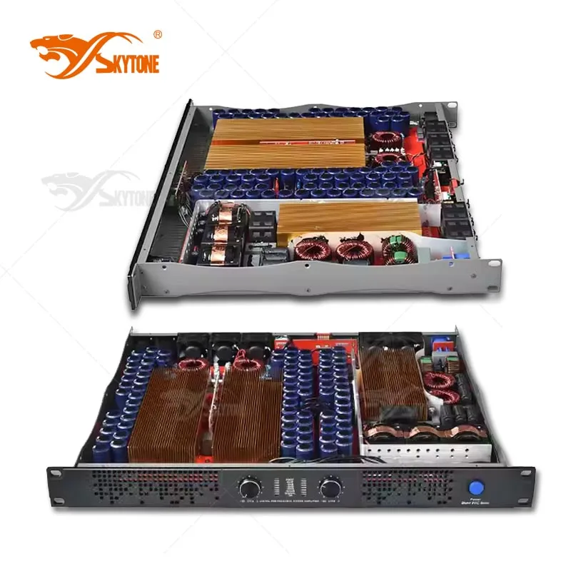 HQ48 2X4800W 1U แอมพลิฟายเออร์ดิจิตอลกำลังขับสูงสำหรับลำโพงเวที แรงดันไฟฟ้ากว้าง 90V-265V ระดับมืออาชีพ