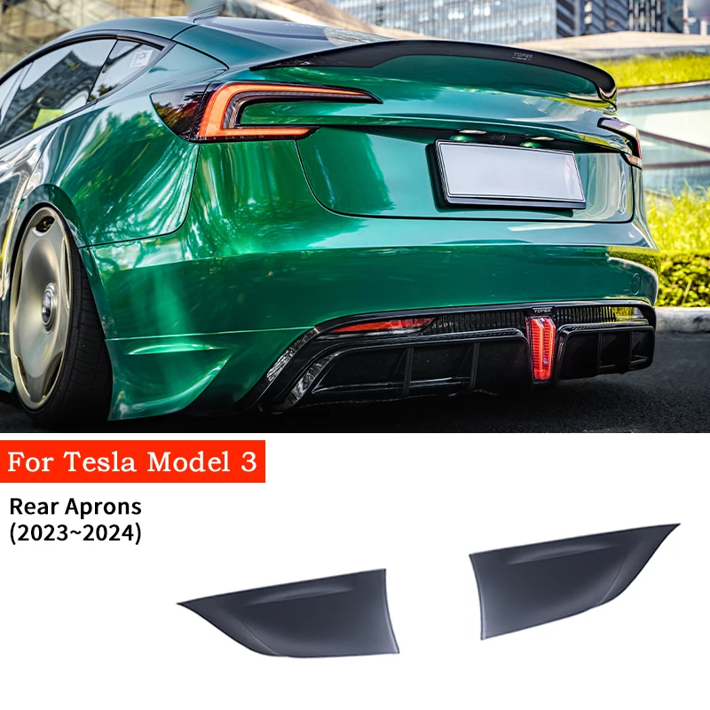 For Tesla Model 3 2024+ Yofer Style Rear Bumper Side Corner Rear Spoiler Side Corner Spoiler Apron Corner Upgrade Parts