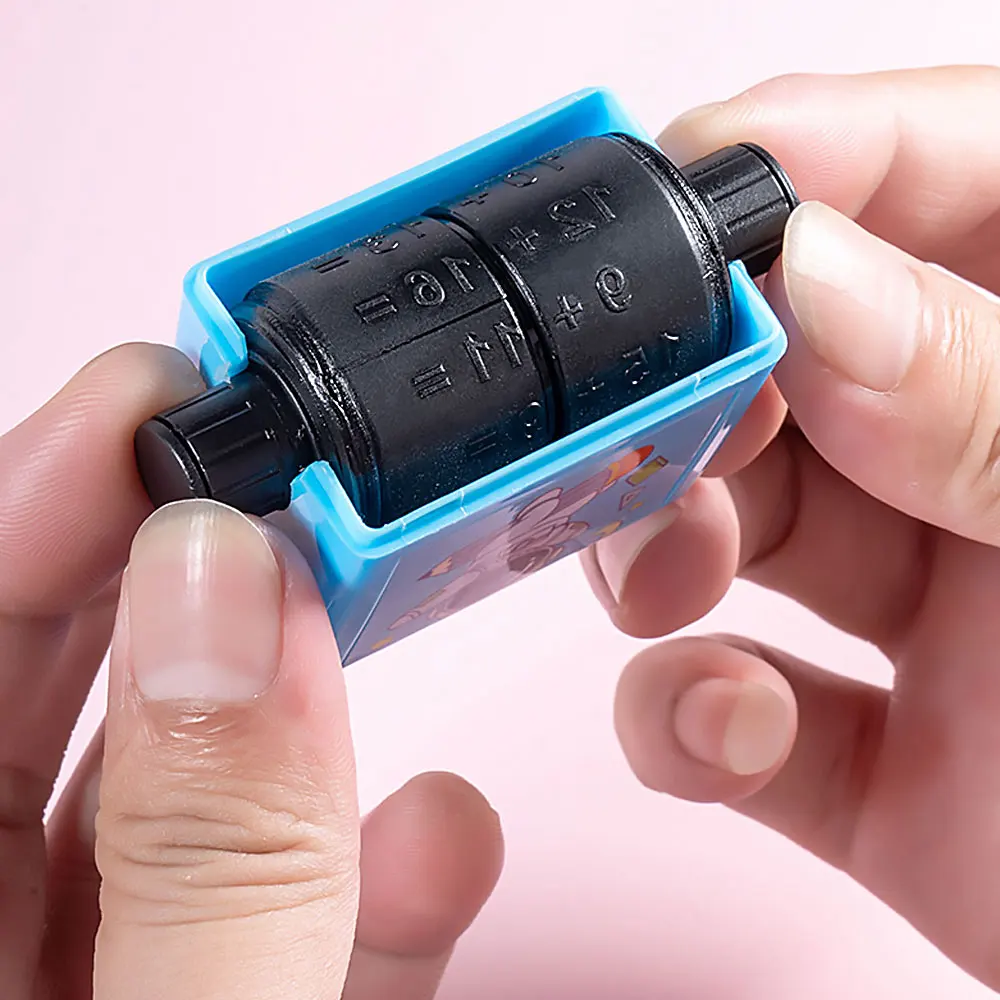 Math Roller Stamp Addition Subtraction Multiplication Division Practice Digital Mathematical Operation Stamp Teaching Supplies