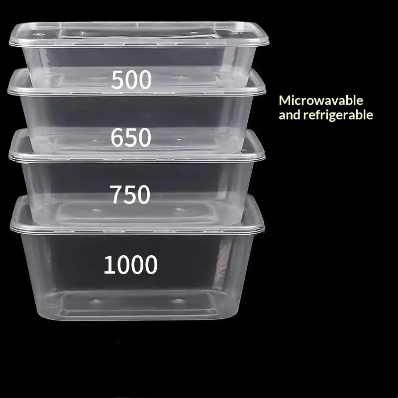Transparent Fruit Carry Out Boxes Disposable Salad Meal Cake: 10Pcs Lunch Box Container Lids Food