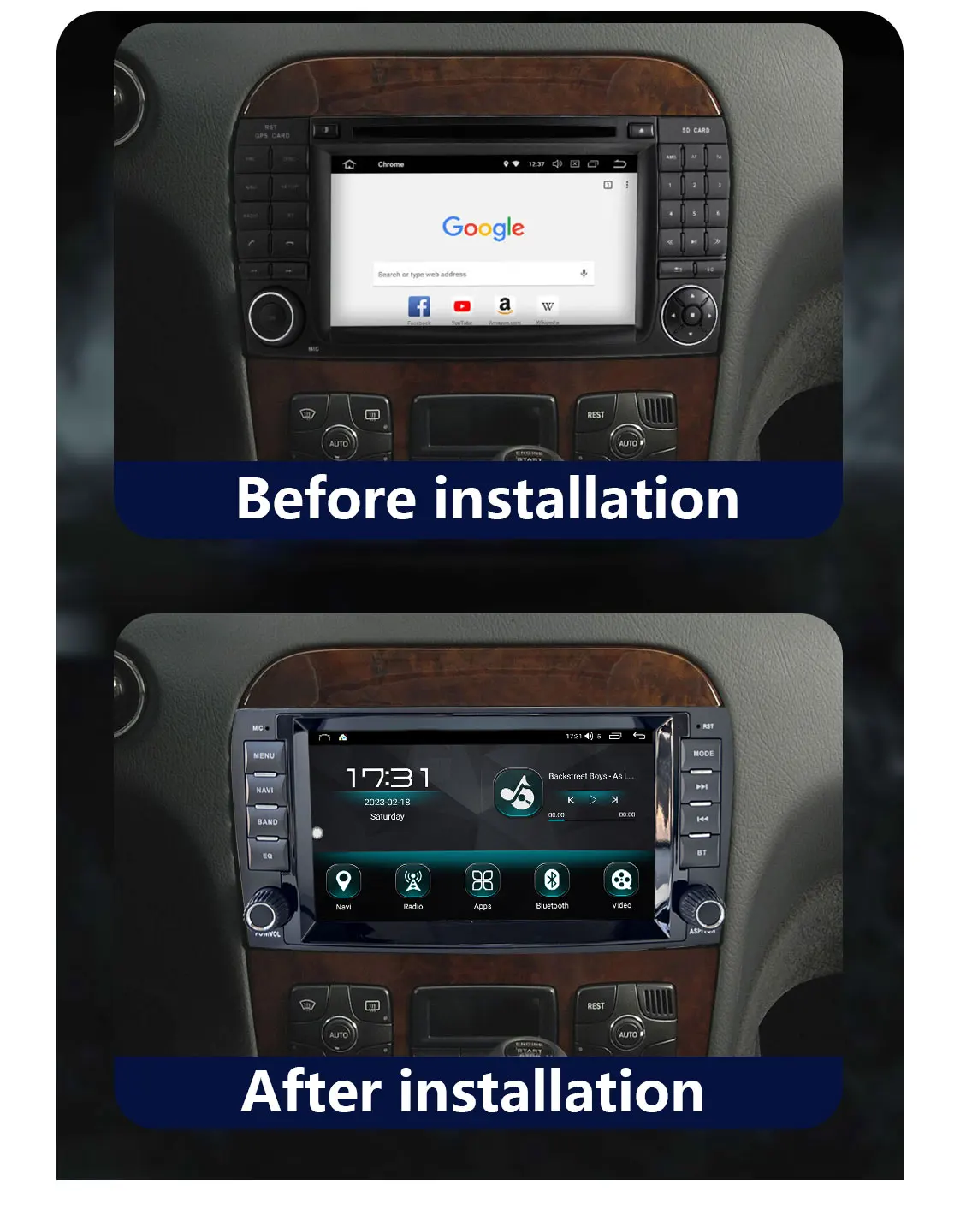 Android 14 Car Radio CHSTEK For Mercedes Benz S-Class W220 S350 S320 S280 Navigation FM AM WIFI GPS Autoradio 2 Din Media Stereo