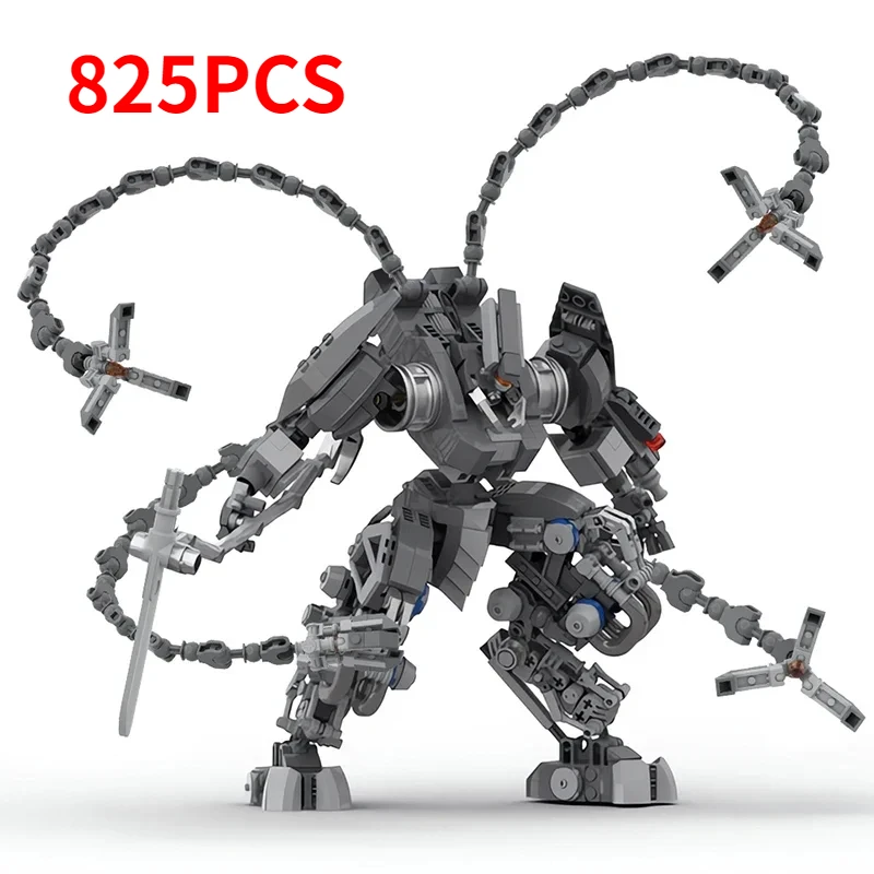 Movie Merchandise Exoskeleton Mecha Four-paw Robot Building Blocks MOC-181462 Void Forging Assembly Model Puzzle Kids Toy Gift