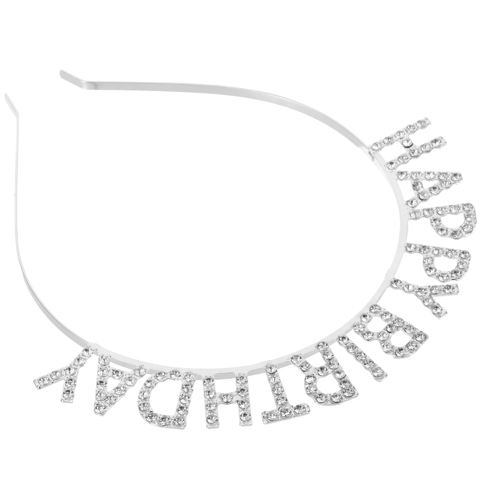 

Crystal Crown Headband Tiara Birthday Adult Woman White Bridal Hair Accessories Decorated Princess Style One Size