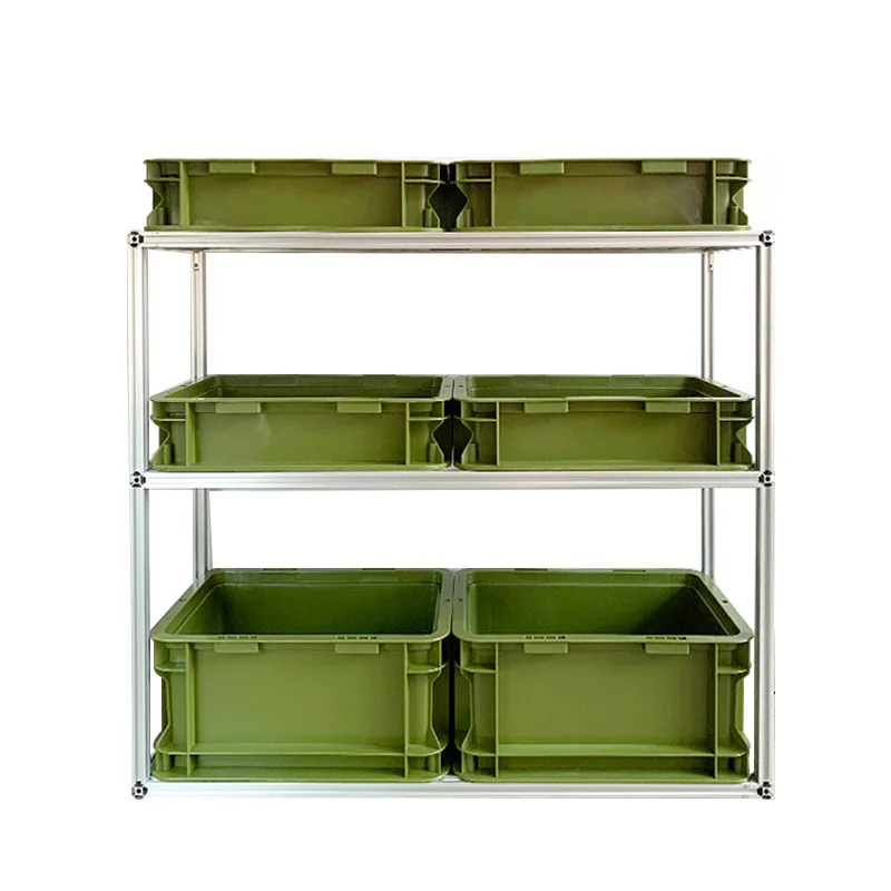 

Industrial wind storage rack with storage basket tools snack rack multi-layer floor sundries storage basket needs to be assemble
