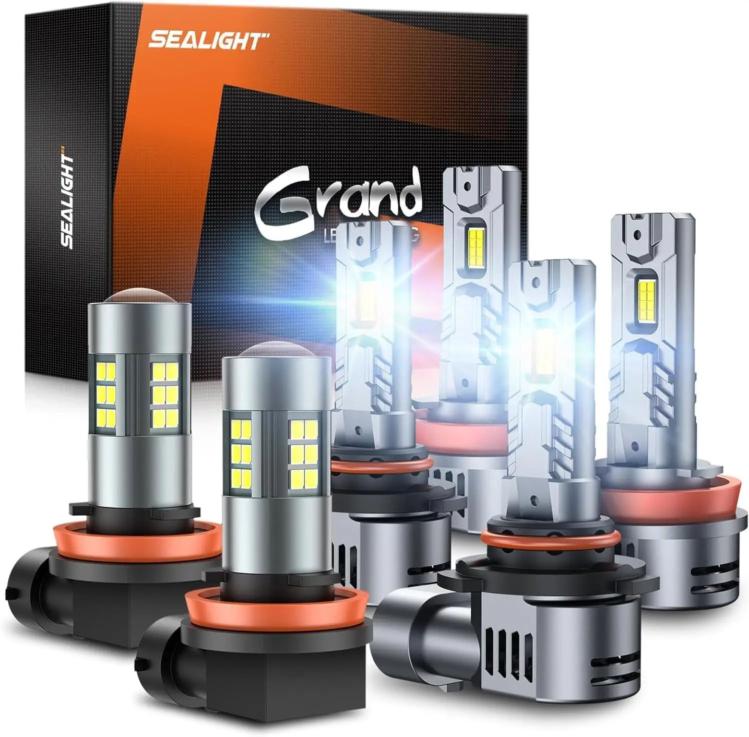 

Ультраяркие светодиодные противотуманные фары 9005/HB3 H11, 66 000 лм, 6500K белый свет, Plug-N-Play с охлаждающим вентилятором, комплект из 6 штук