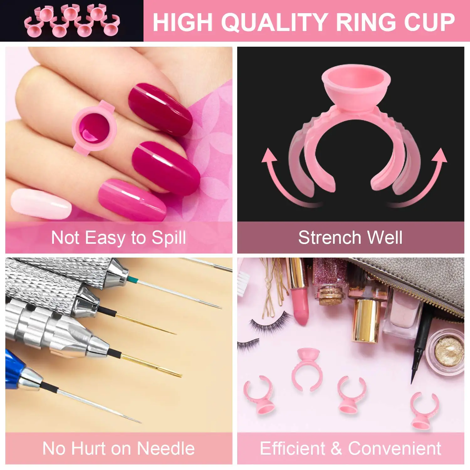 100/500Pcs Disposable Microblading Tattoo Ink Ring Cup Caps Pigments L M S Permanent Makeup Needles Tattoo Supplies Accessories