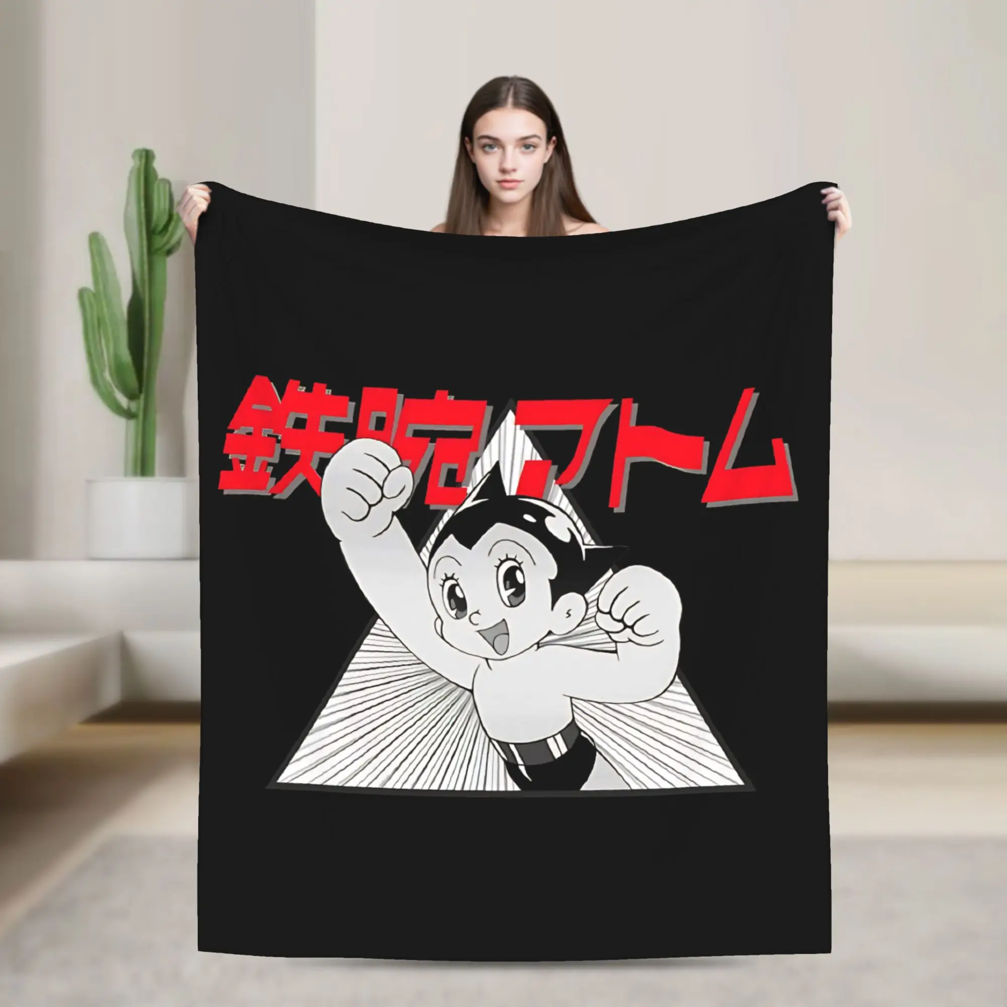 Astroboy Tetsuwan Atomu Coral Fleece Plush Throw Blankets Astro Boy Blankets for Home Couch Warm Bedspread