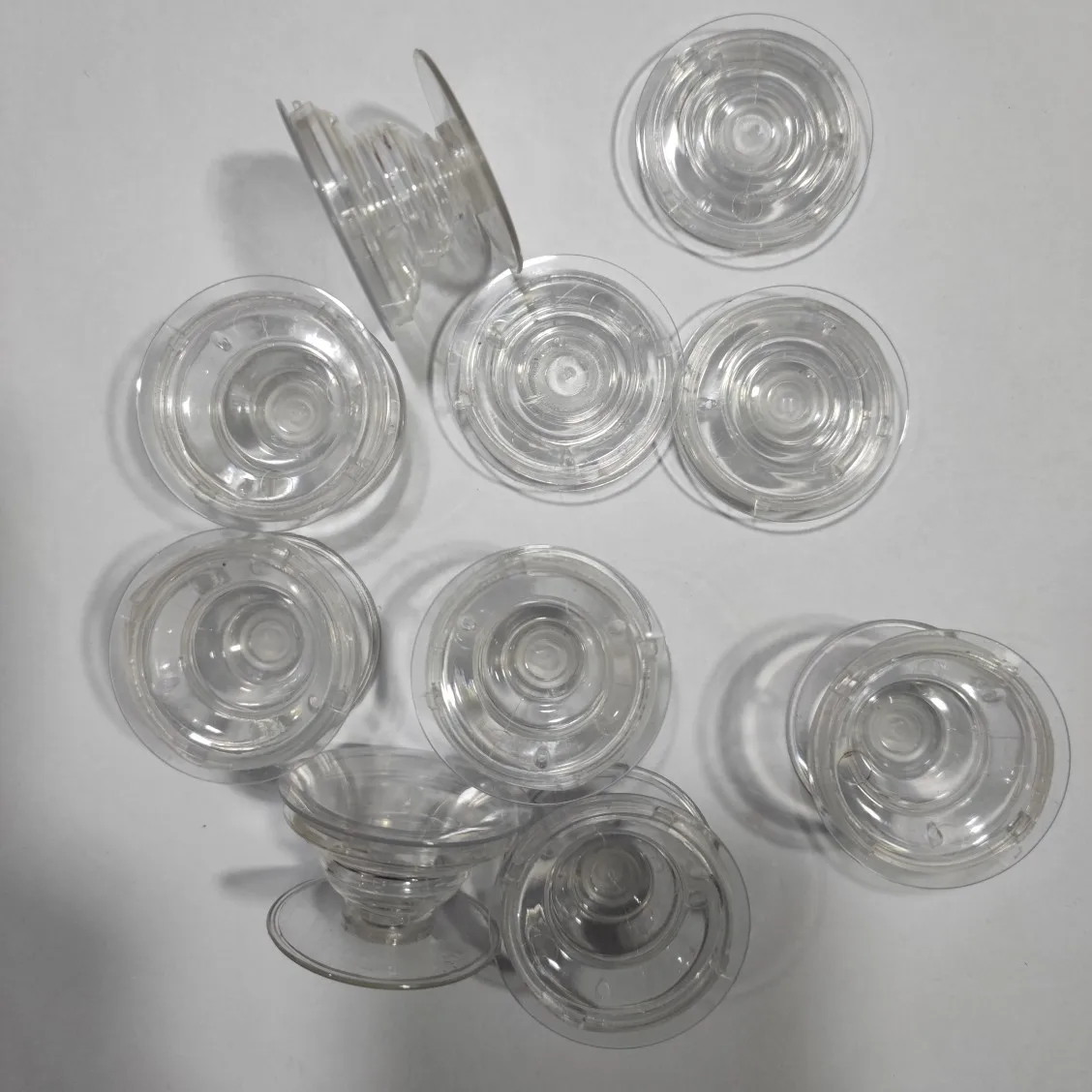 

30 шт./лот, пустой прозрачный держатель для мобильного телефона с металлической вставкой, подставка для телефона, держатель для пальцев, сделай сам, ремесло