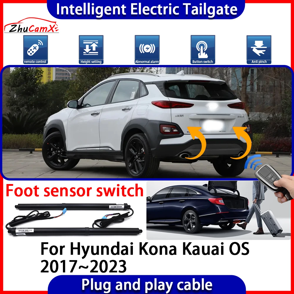 

ZhuCamX Car Automatic Lifting kit Opening Trunk Intelligent Electric Tail Gate Lift Tailgate for Hyundai Kona Kauai OS 2017~2023