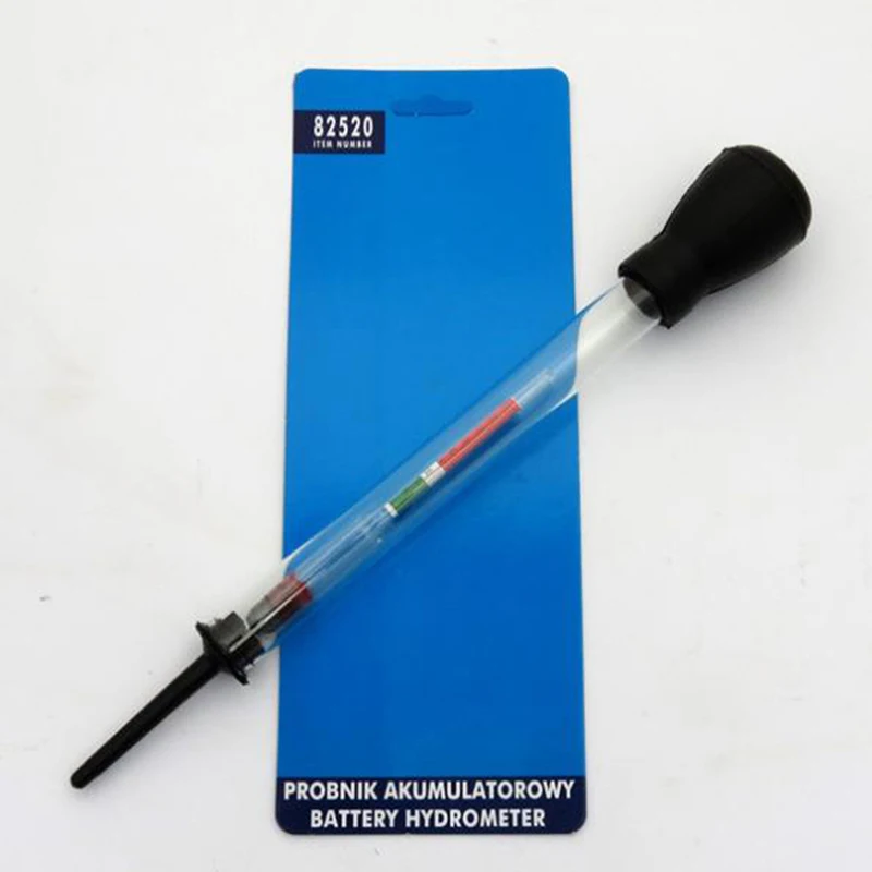 Battery Hydrometer 1.10-1.30 Measuring Zone Practical Densitometer Electro-hydraulic Density Meter For Acid Or Alkaline Batterie