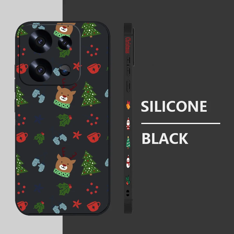 شجرة عيد الميلاد الدب نمط جراب هاتف ل Xiaomi Redmi ملاحظة 14 13 برو زائد 12 14 برو 5G ملاحظة 13C 11 13 14 4G غطاء الحبل الناعم #3