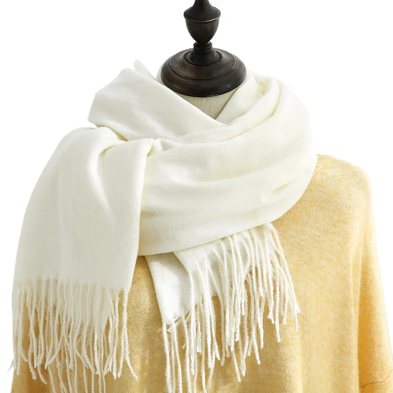 Winter Scarf Women 2024 New Cashmere Pashmina Shawls Lady Wraps Thick Warm Blanket Echarpe Scarves Bufanda Stoles