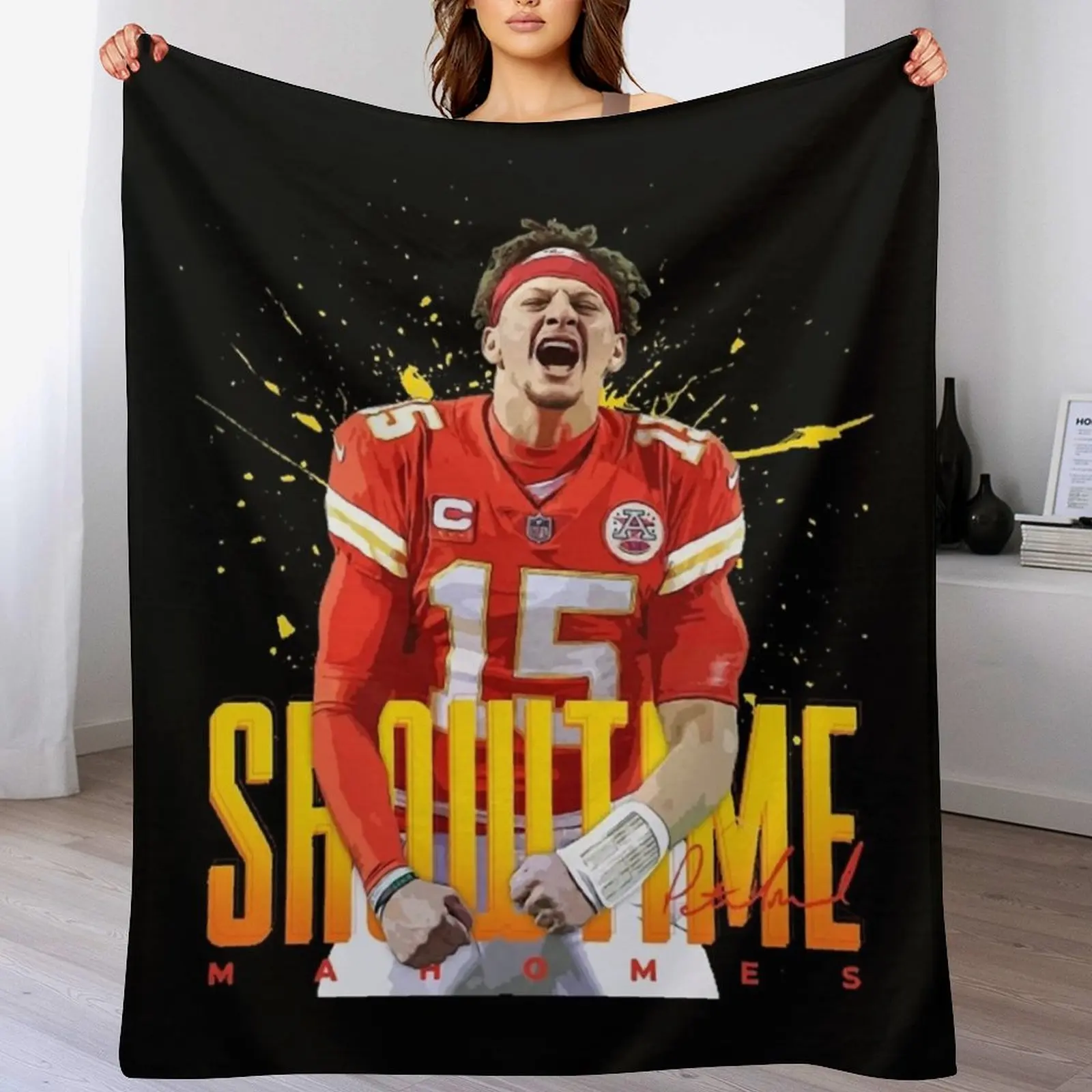 Patrick Mahomes Throw Blanket Bed covers Designers Kid'S Large Blankets