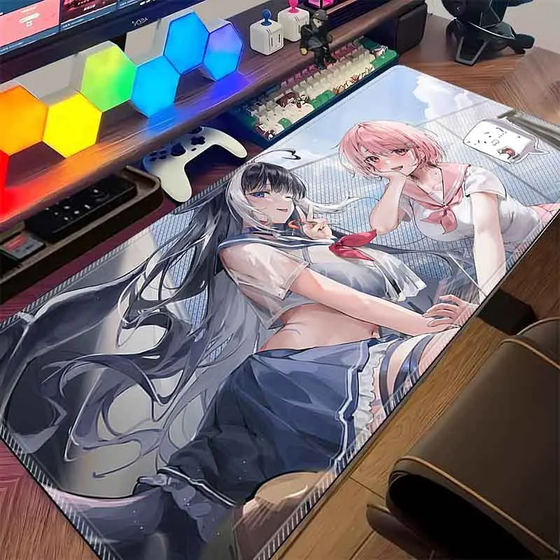 

Большой коврик для мыши Kawii Virtual Idol, игровой коврик для мыши в стиле аниме, резиновый коврик для мыши S_Shy_lily, нескользящий коврик для клавиатуры, настольный коврик XXL