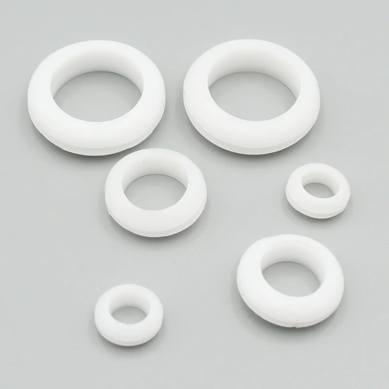 Weißer O-Ring, Gummi-Unterlegscheibe, Dichtung, Tülle, elektrische Dichtung, O-Ring 30 45 60 mm, zum Schutz von Draht, Kabelloch, Ring, Unterlegscheibe – Detail 1