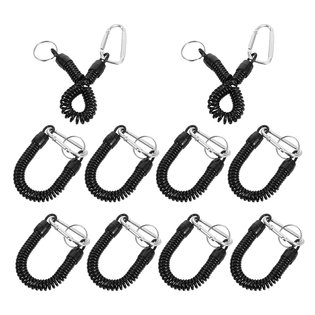 10 Pcs Elastic Lanyard Fishing Gear Kayak Paddle Board Accessories Plastic Leash Heavy Duty