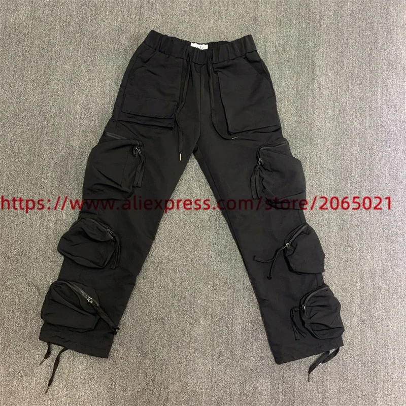 Vintage Multi Pocket Sweatpants Jogger Men Women Top Quality Hip-Hop Drawstring Overalls Cargo Long Pants Trousers