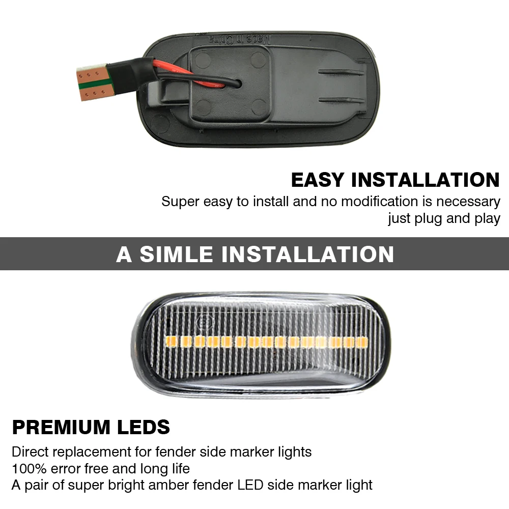 LED Dynamic Turn Signal Light Side Mirror Blinker Arrow Sequential Repeater Fit For 02-06 For Honda Integra DC5 Type R Models