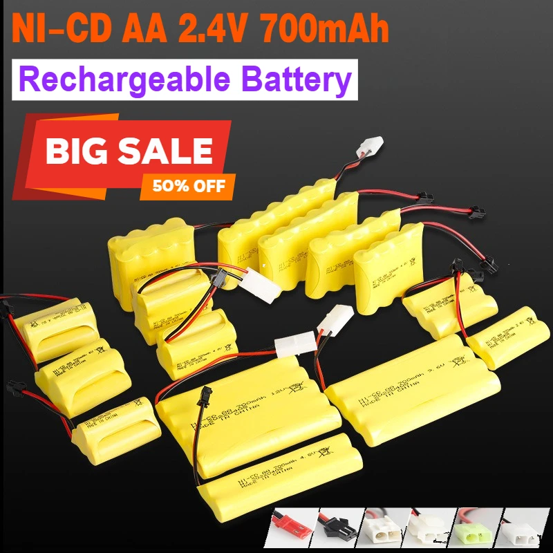 New in Stock 4.8V 700mAh NI-MH NI-CD Battery AA for RC Toys Cars Trucks Tank Parts