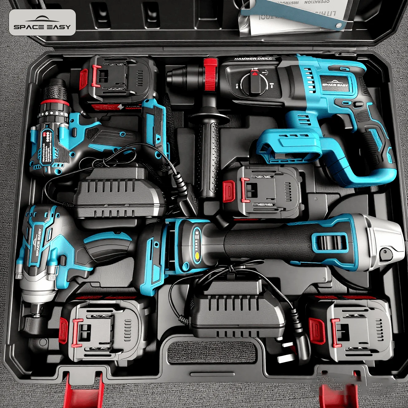 Best Discount Certificated Quality For MKT Cordless Combo Power Tools 4 Kits Set 20v 21v Battery Tool Kit For Professional Use