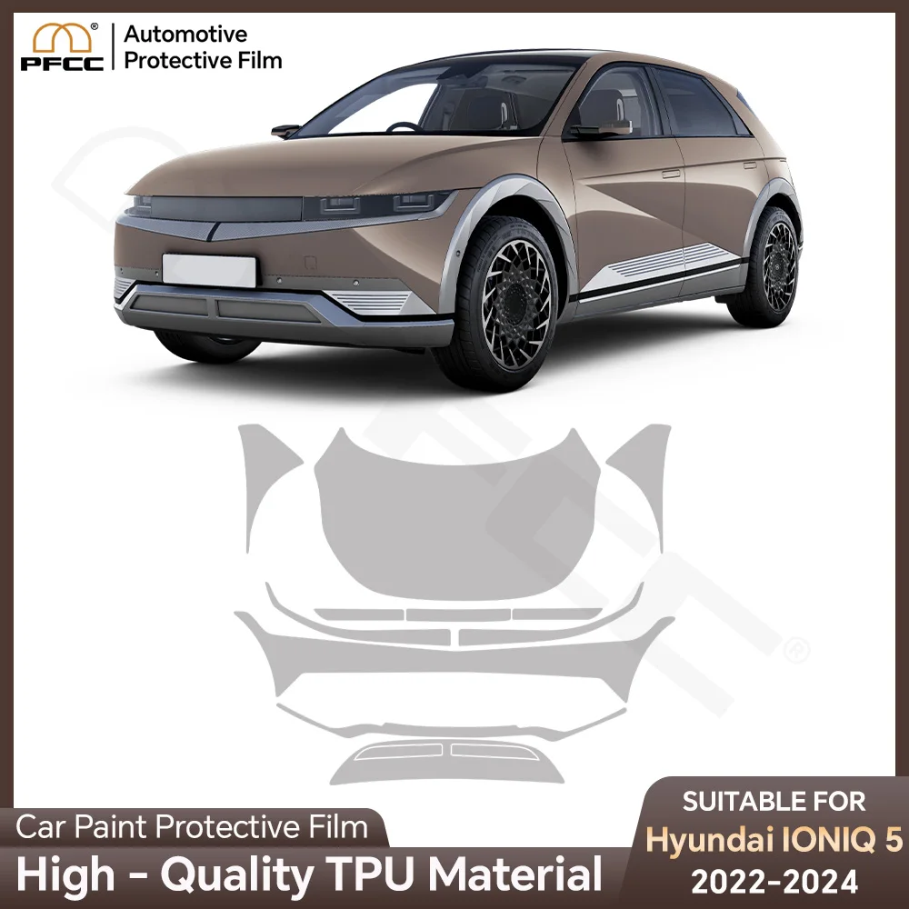 

9Mil TPU Scratch Resistant Car Paint Protection Film Pre-cut For Hyundai IONIQ 5 2022 2023 2024 PPF Kit Clear Decal Accessories