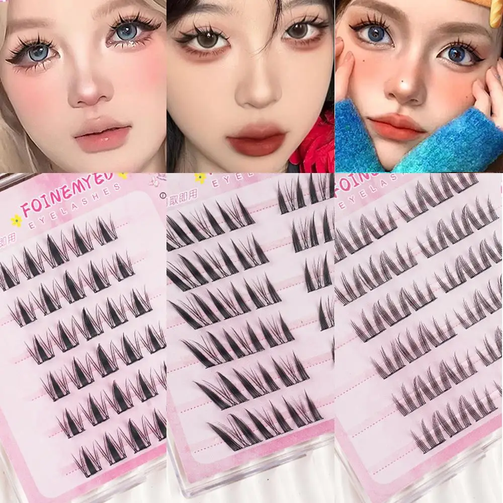 

Russian Fake Eyelashes Cluster Lashes 3 Rows Professional Makeup Lashes Tools Natural Style DIY Cluster Lashes Premade Volume