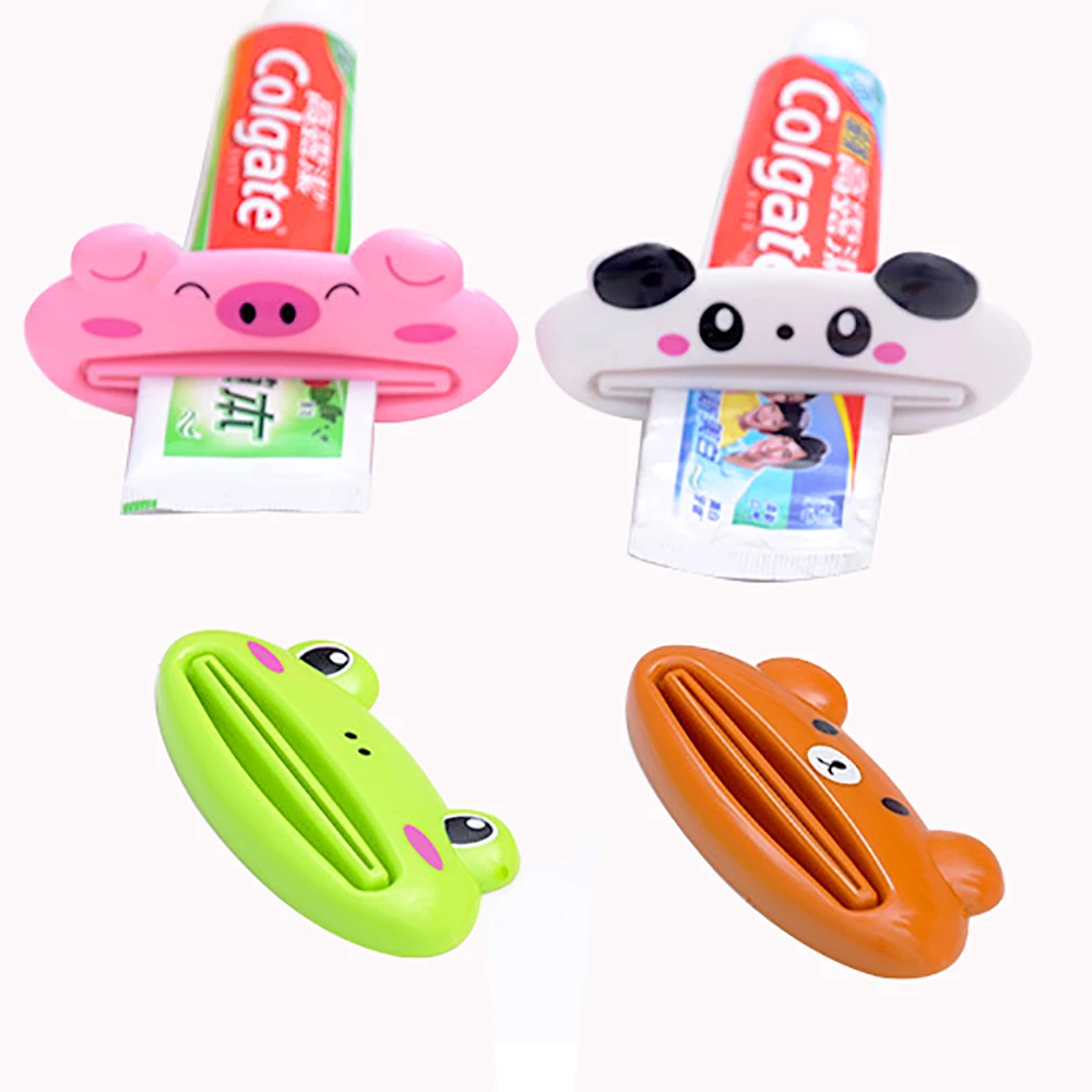 1Pcs Cartoon Animal Frog Panda Powder Pig Multipurpose Extruder Lazy Cosmetics Facial Cleanser Manual Toothpaste Extruder