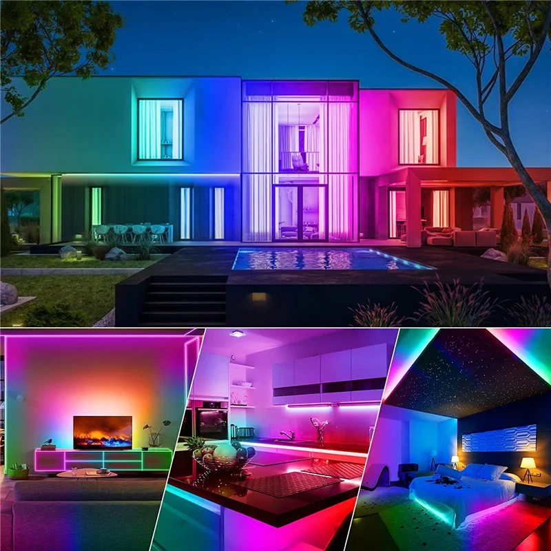 RGBIC Neon Led Strip 1M 2M 3M 5M 10M 12V Waterproof RGB IC Full Color Led Neon light Music Sync Bars Gaming Room Decor