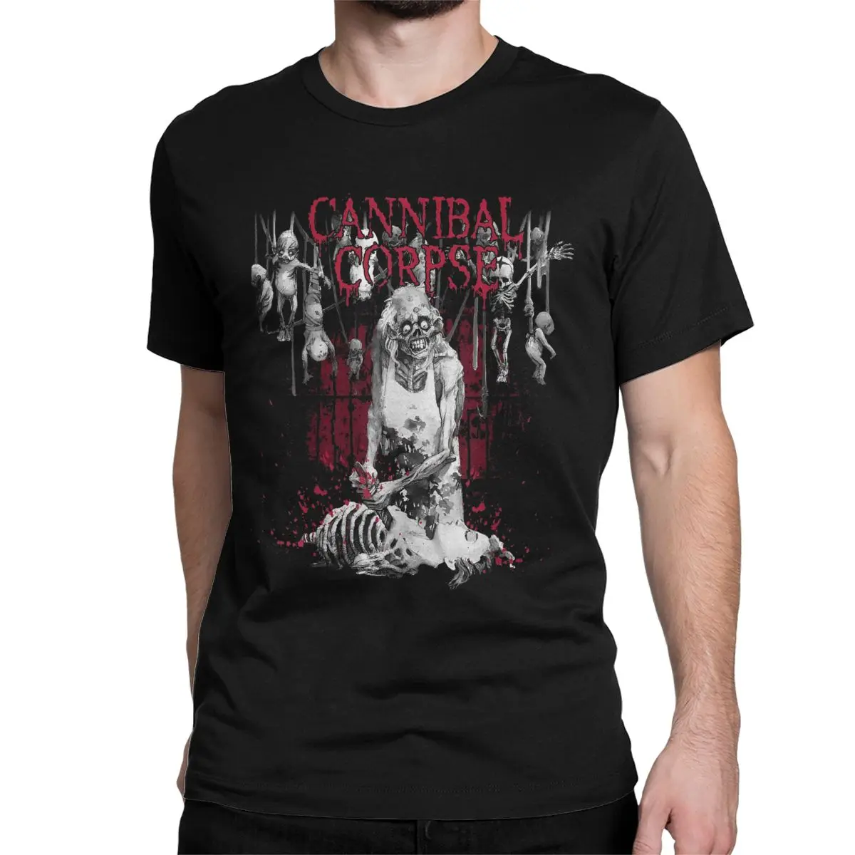 Men Women T-Shirts Butcher Death Metal Gothic Rock Funny Pure Cotton Tees Cannibal Corpse T Shirts Round Neck Clothes Gift Idea