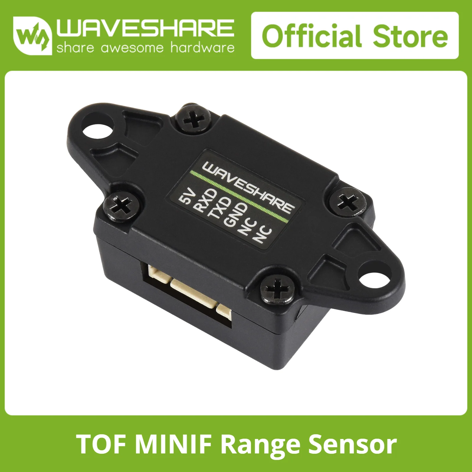 

Waveshare TOF MINIF Range Sensor,TOF Laser Ranging Module Based On D-TOF Single Point Laser Sensor, UART Communication Interface