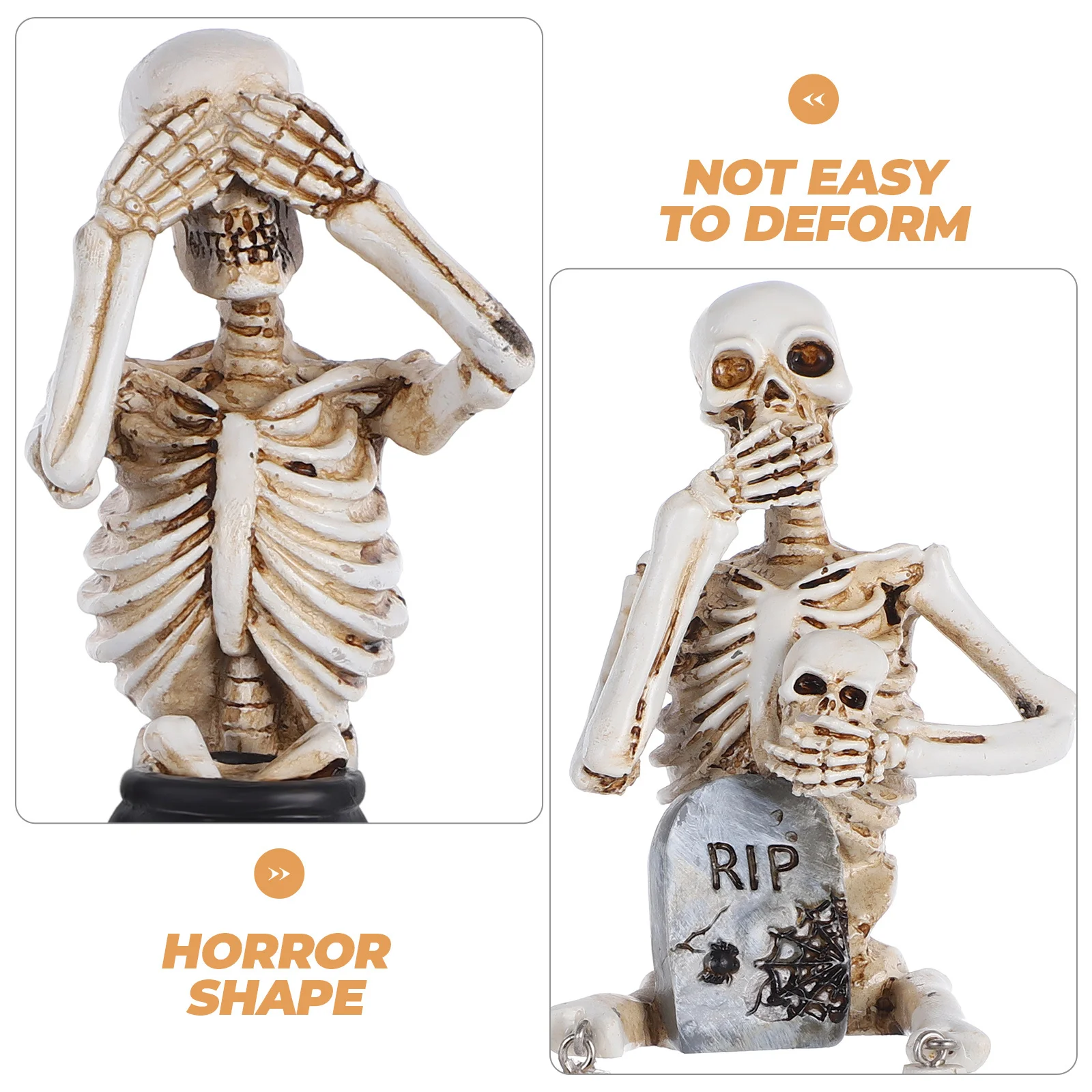 

3 Pcs Home Decor Goth Room Halloween Indoor Decorations White Deceased Prop Decorations' Props