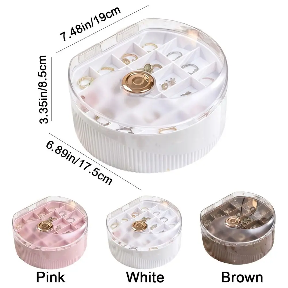 Plastic Jewelry Storage Box Large Capacity Dustproof Jewelry Display Box Moisture-proof Earrings Storage Case