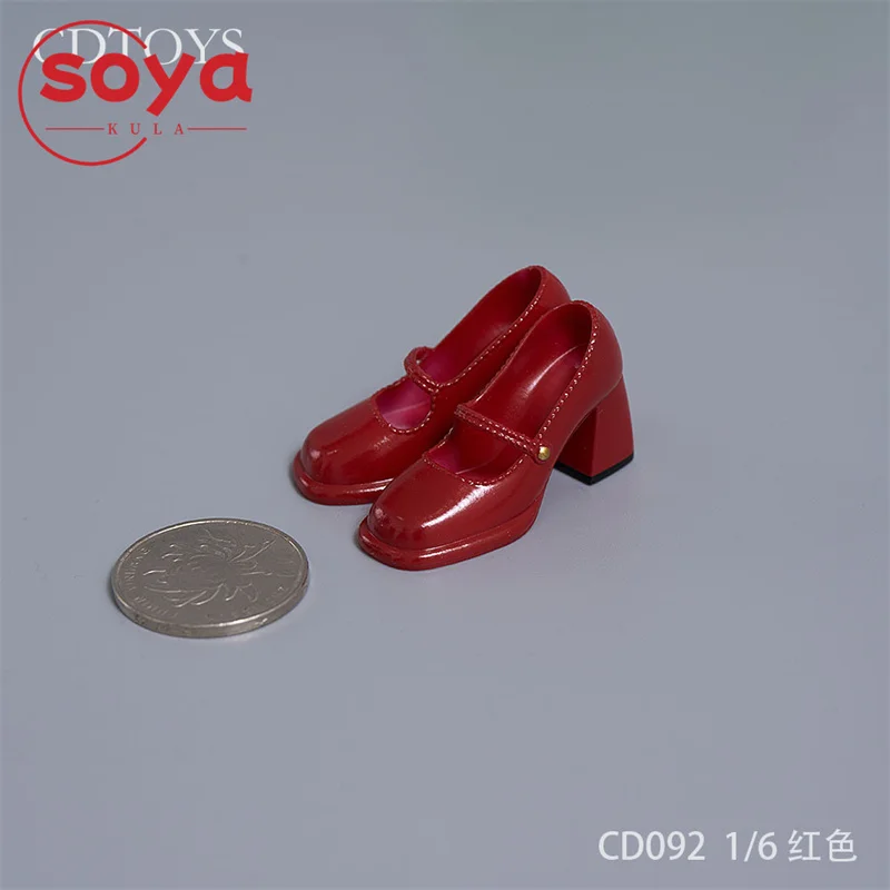 CDTOYS CD092 CD093 1/6 1/12 مقياس ريترو كعب سميك JK أحذية نموذج صالح 12 ''6'' أنثى الجندي عمل الشكل الجسم #4