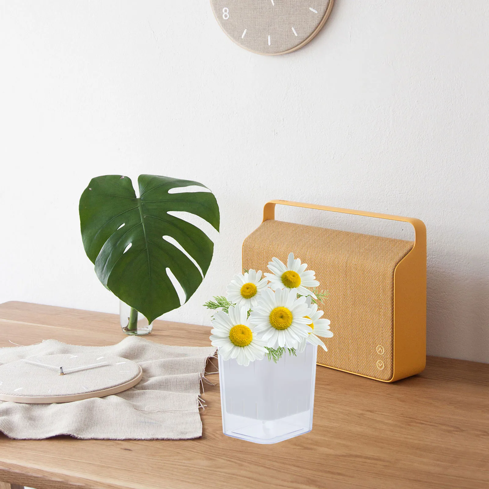 

Creative Hanging Pegboard Flower Pot Double Layer Plastic Planter Durable Organizer for Home Crafts Storage Air Purification