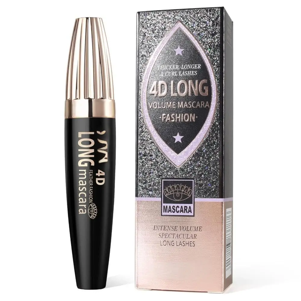

4D Long Volume Mascara – Thicker, Longer & Curling Lashes, Instant Volume & Length, Waterproof Formula, Black