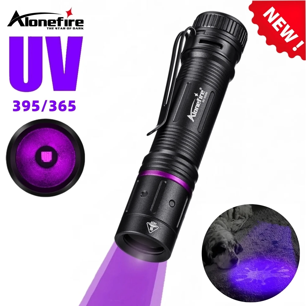 UV Pen light 365nm/395nm LED AA Battery Flashlight Ultraviolet Fluorescent Pet Stains Cat Tinea Invisible ink Marker lamp Torch