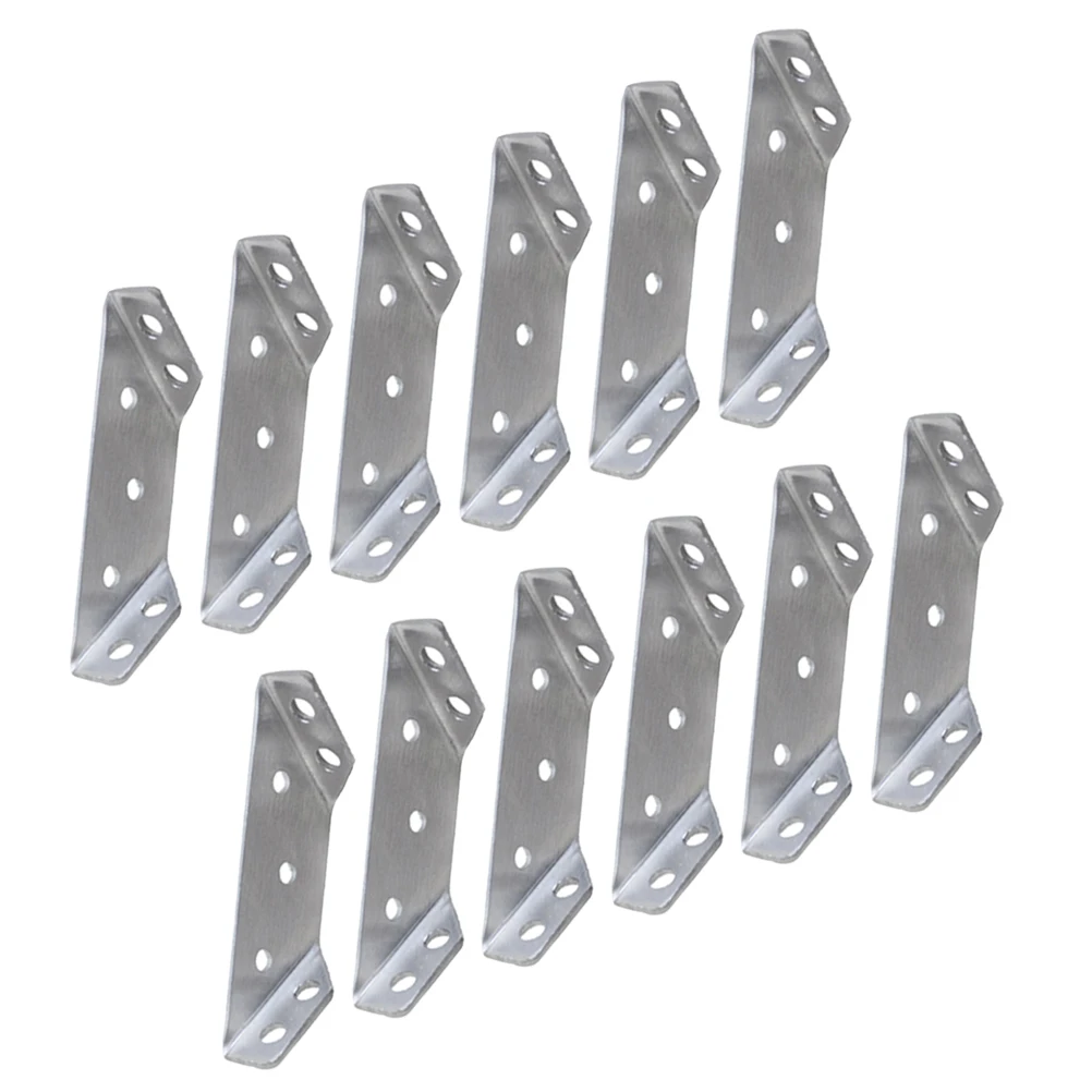 

20pcs Right Angle Brackets Stainless Steel Furniture Connector Shelf Cabinet Corner Bracket Wood Triangle Reinforcement Home