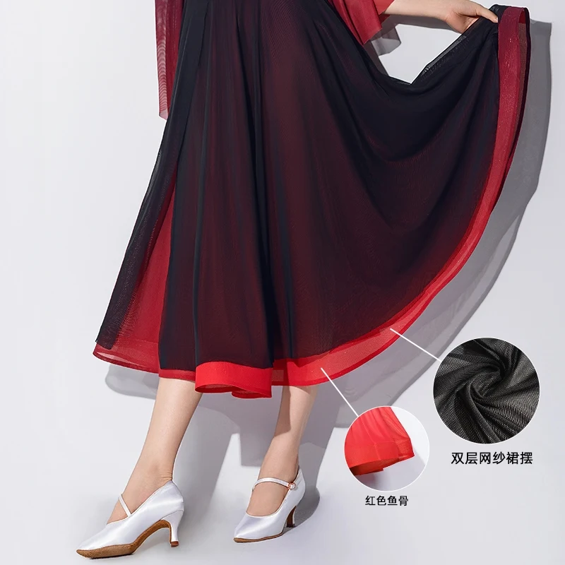 2025 การแข่งขันเต้นรําบอลรูมสําหรับผู้หญิง Waltz Gradient Modern Dance ชุด Chacha Rumba Tango ผู้ใหญ่ละตินสวมใส่ DQS20323