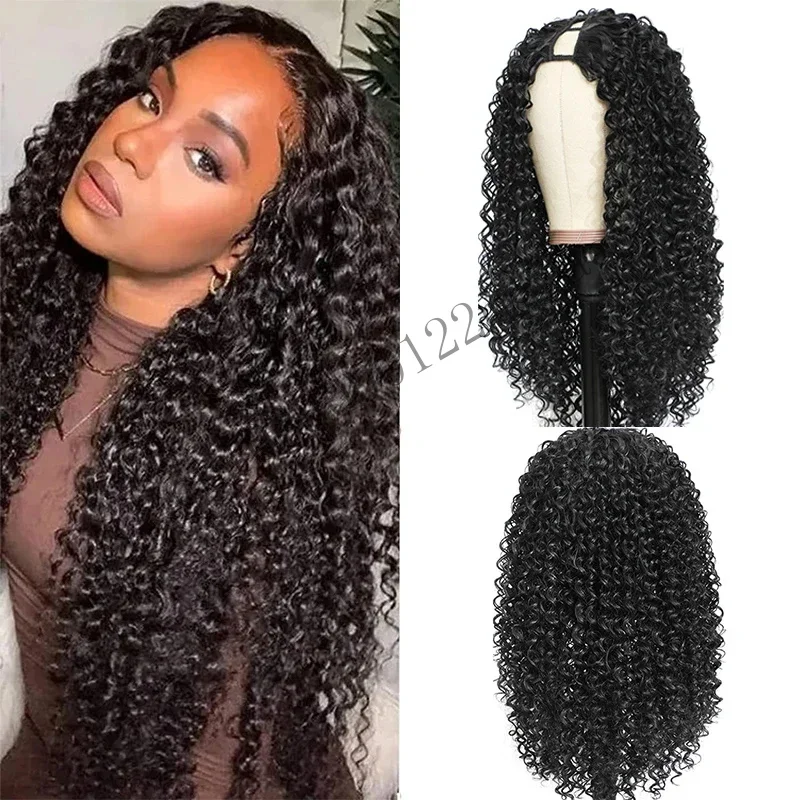 

V Part Synthetic Hair Wig 12-30Inch Long Curly For Women Wigs High Temperature Fiber CMM221