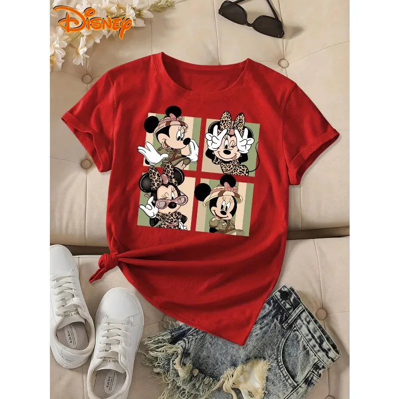 

Couple Disney Minnie Mickey Mouse Mood T-Shirt Women's Men Cotton Casual Girl Tee Vacation Unisex Trendy Oversize Birthday Gift