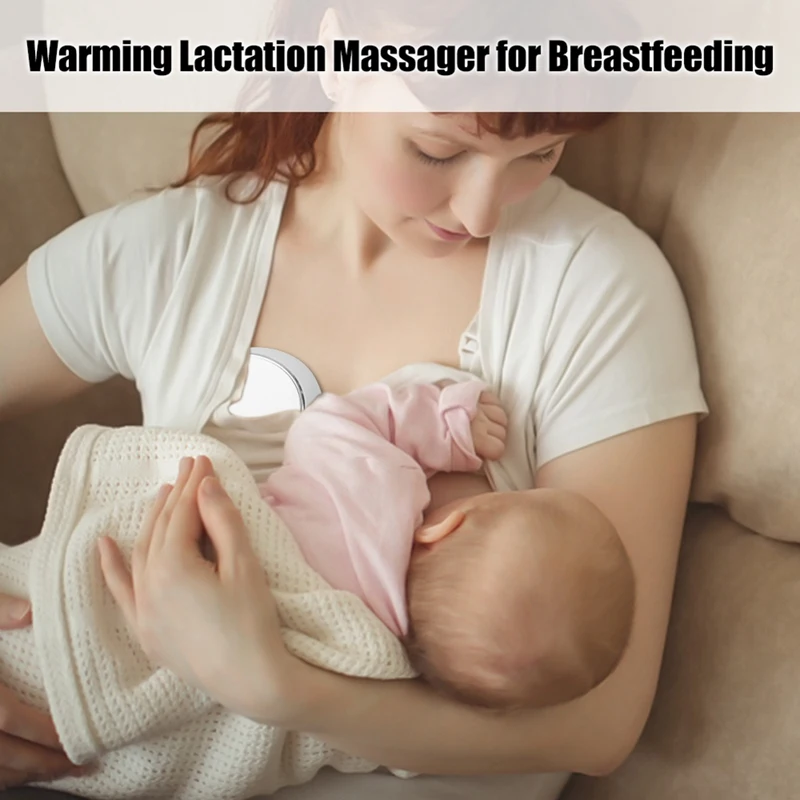 Breastfeeding Heat & Vibration Support Soft Breast Massager For Improved Postpartum Milk Flow