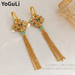 Fashion Jewelry Original Design Metal Butterfly Tassel Dangle Earrings For Women Girl Gifts Delicate Design Ear Accessories
