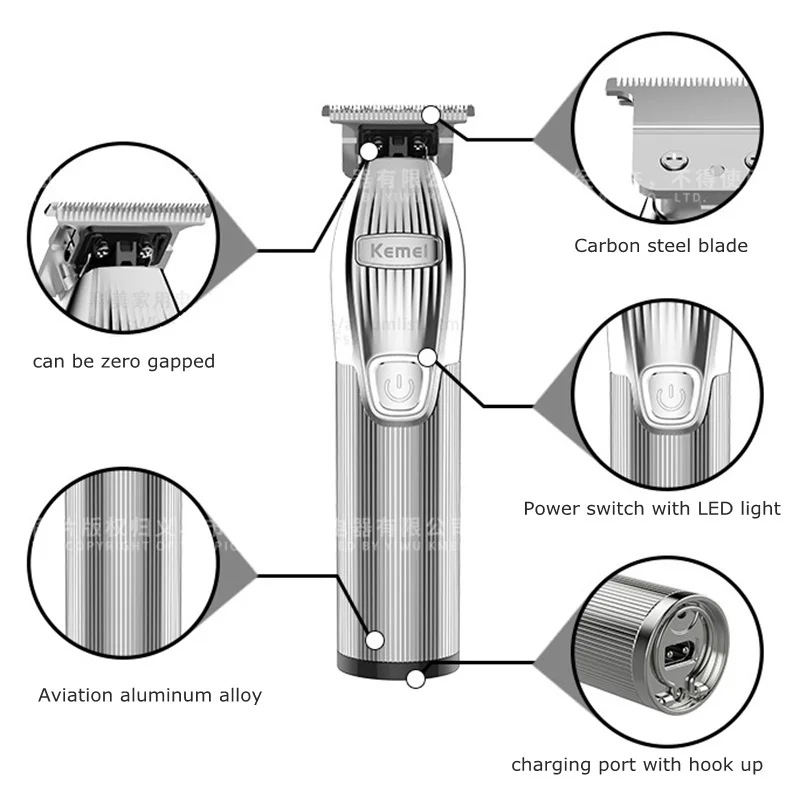 Kemei i32 Professional Hair Trimmer Cordless Hairdressing Hair Clipper Beard Rechargeable Finishingr Haircut Electric Machine