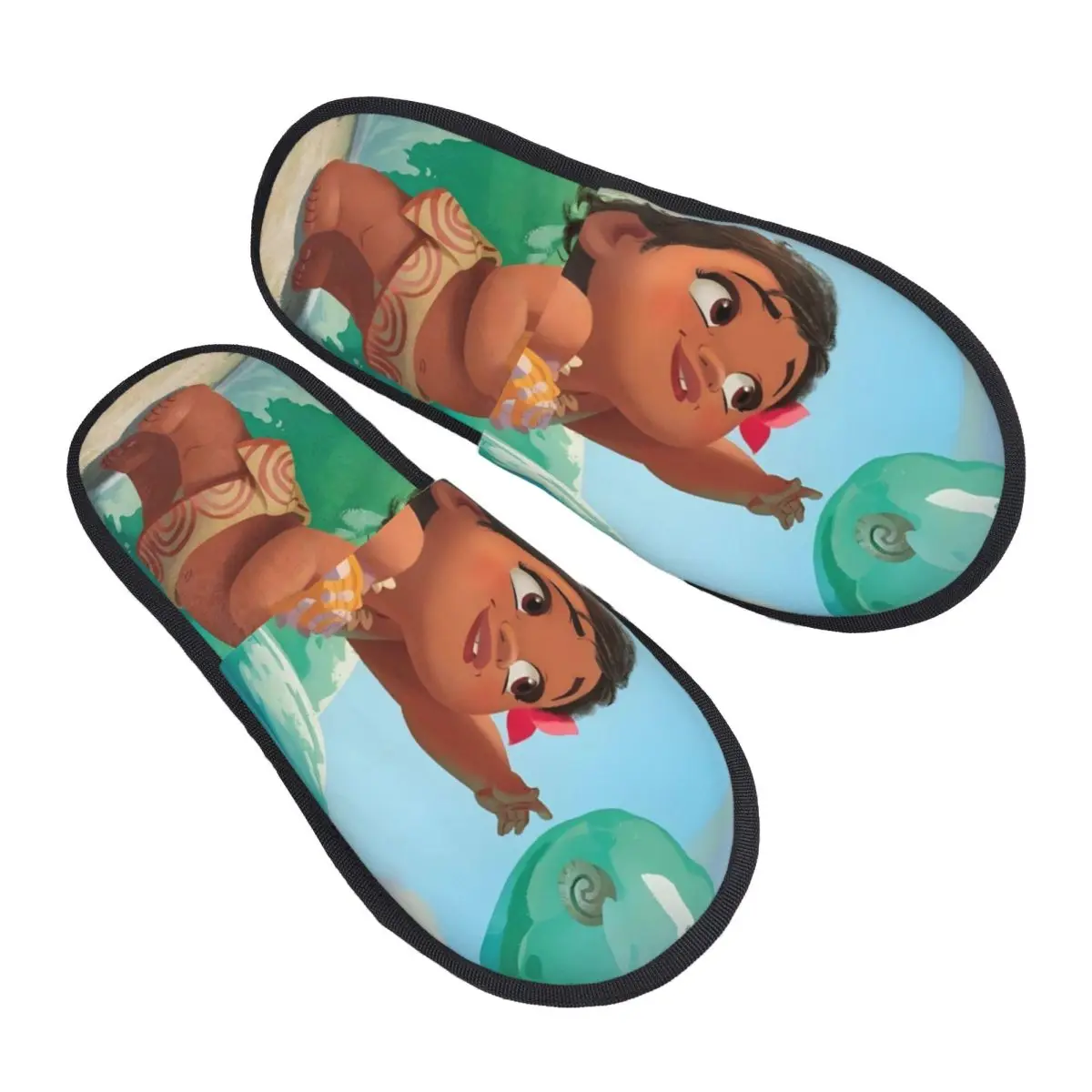 

Пользовательские гостевые тапочки Моаны для спальни, женские домашние тапочки для киноприключений