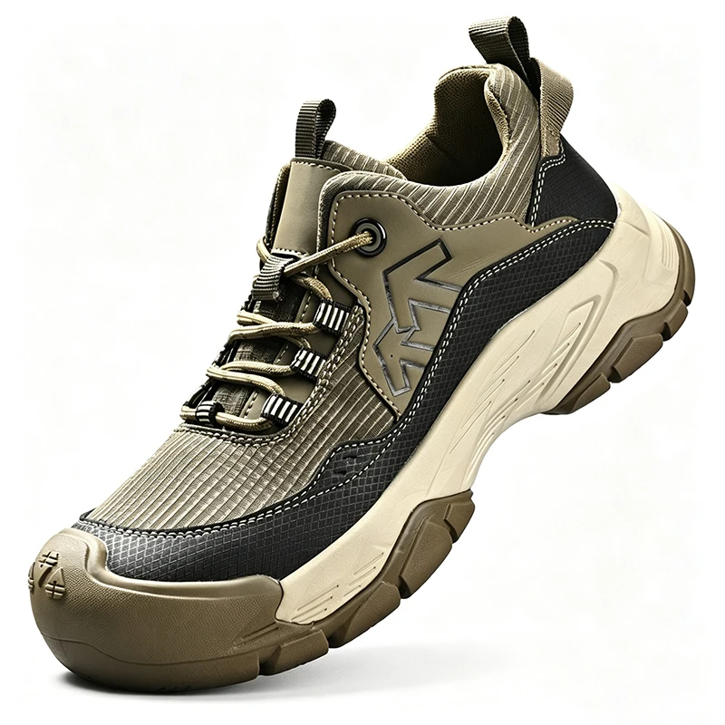 Men‘s Autumn Knitted Mesh Breathable Sneakers Non‑Slip Wear‑Resistant Lightweight Casual Tourist Trekking Camping Walking Shoes