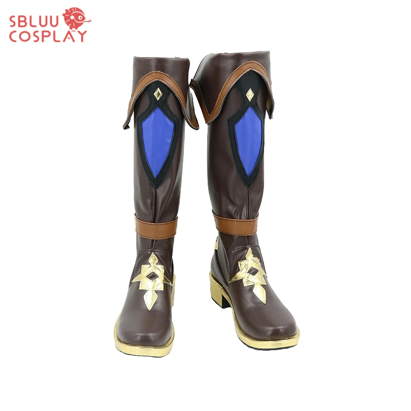 SBluuCosplay Genshin Impact Cosplay Sapatos, Botas personalizadas