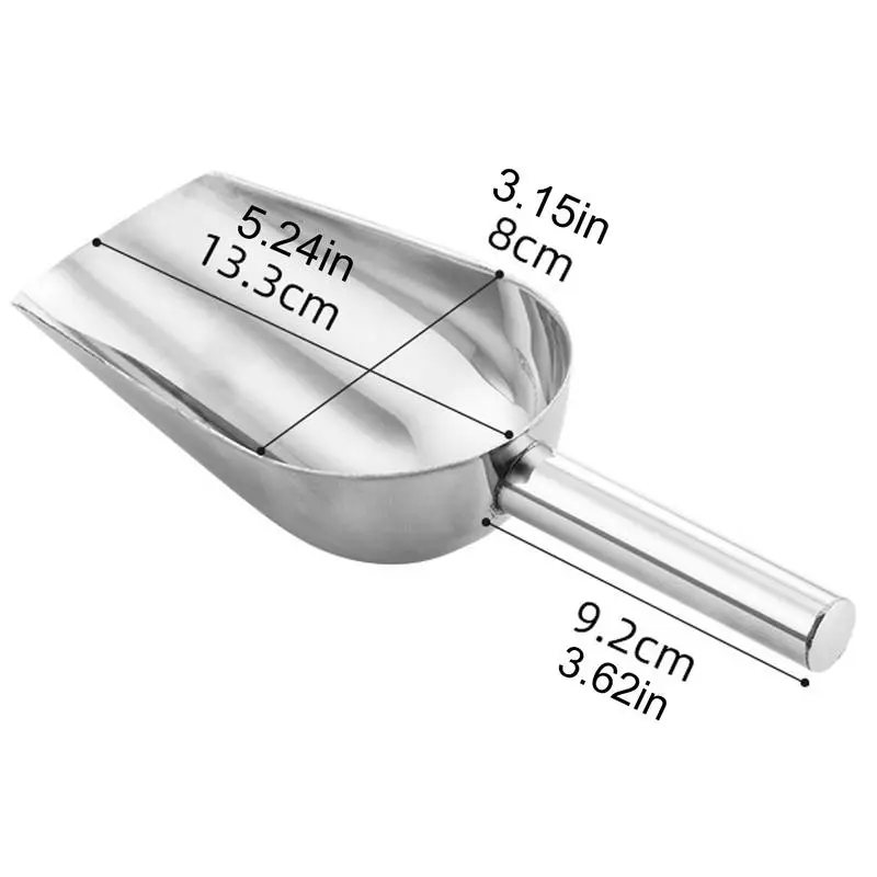 Ice Scoop For Ice Machine Metal Ice Scooper For Ice Maker Kitchen Accessory Multipurpose Utility Scoop For Coffee Bean Food Cand