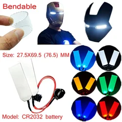 Flexible Bendable DIY LED Light Eyes Kits Cosplay Helmet Mask Eye Accessories Halloween Masks Props 27.5X69.5MM