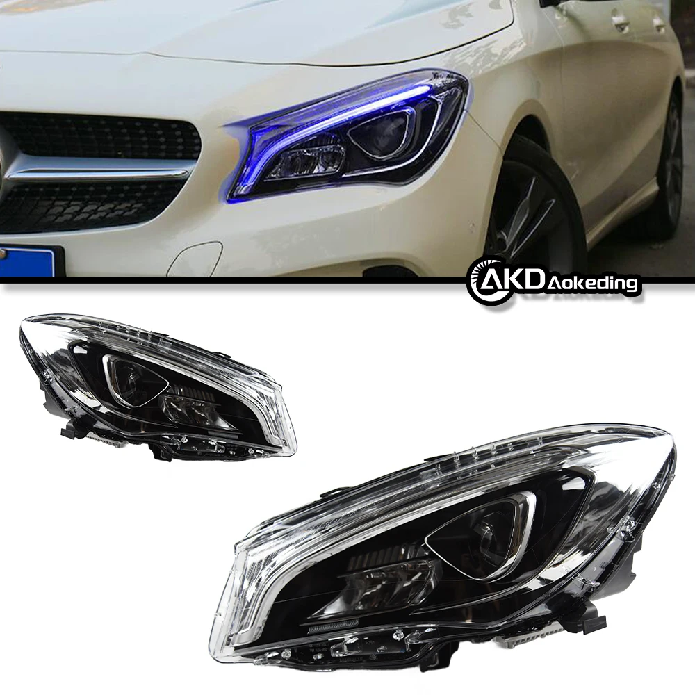 Auto Parts For W117 Headlights 2014-2020 CLA220 CLA260 latest Styling LED Daytime Lights Dual Projector Car Accesorios Modified