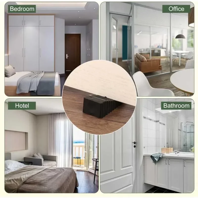 1/5pcs Silicone Door Stop Wedge Shock Absorbent Anti-Collision Stopper for Home/Office, Reusable Safety Door Stopper image 3
